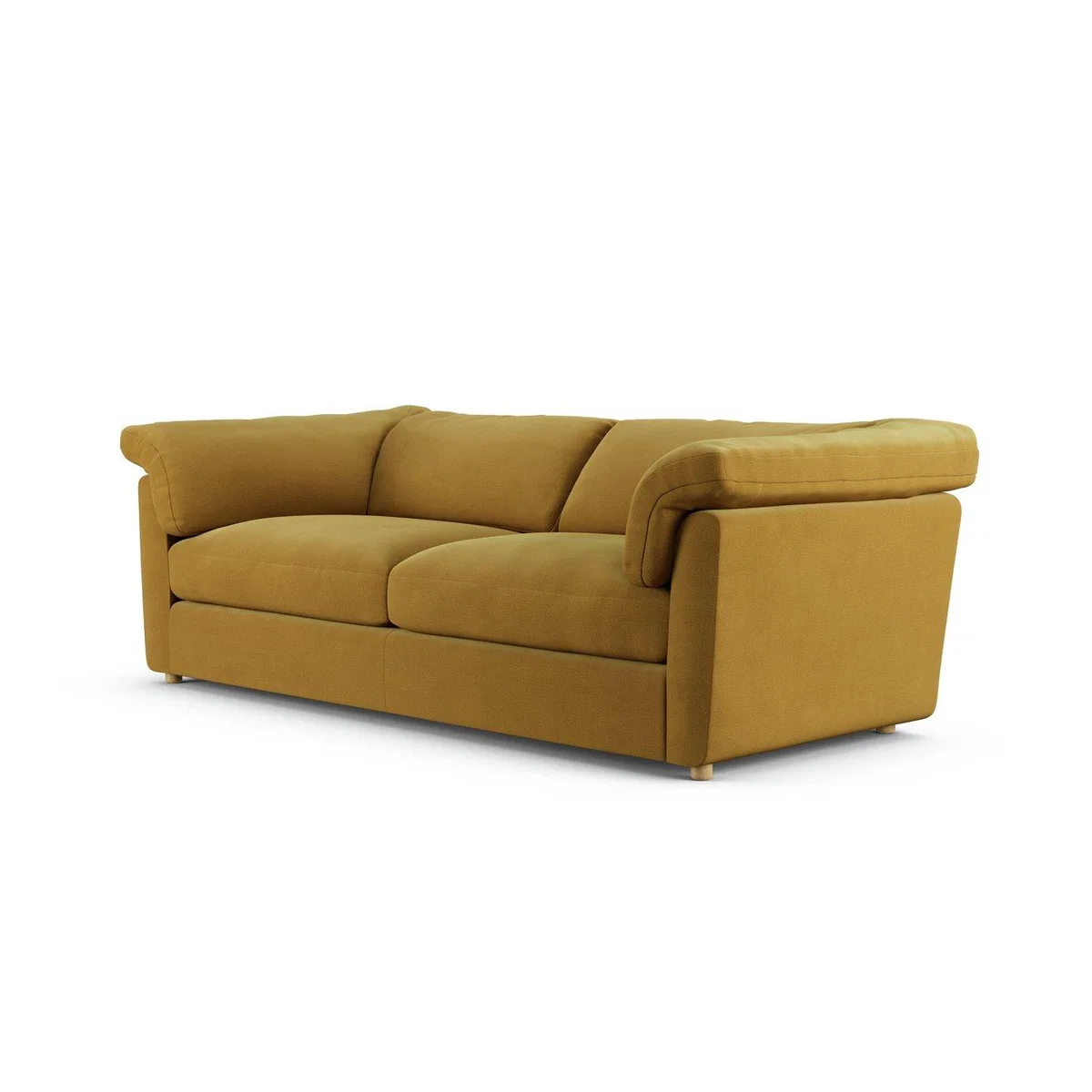 Habitat Wynn Fabric 4 Seater Sofa - Gold - Ash Leg – image 3