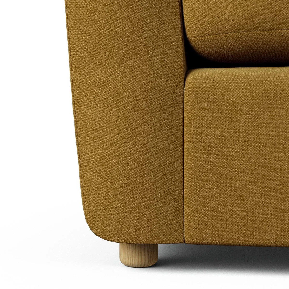 Habitat Wynn Fabric 4 Seater Sofa - Gold - Ash Leg – image 5