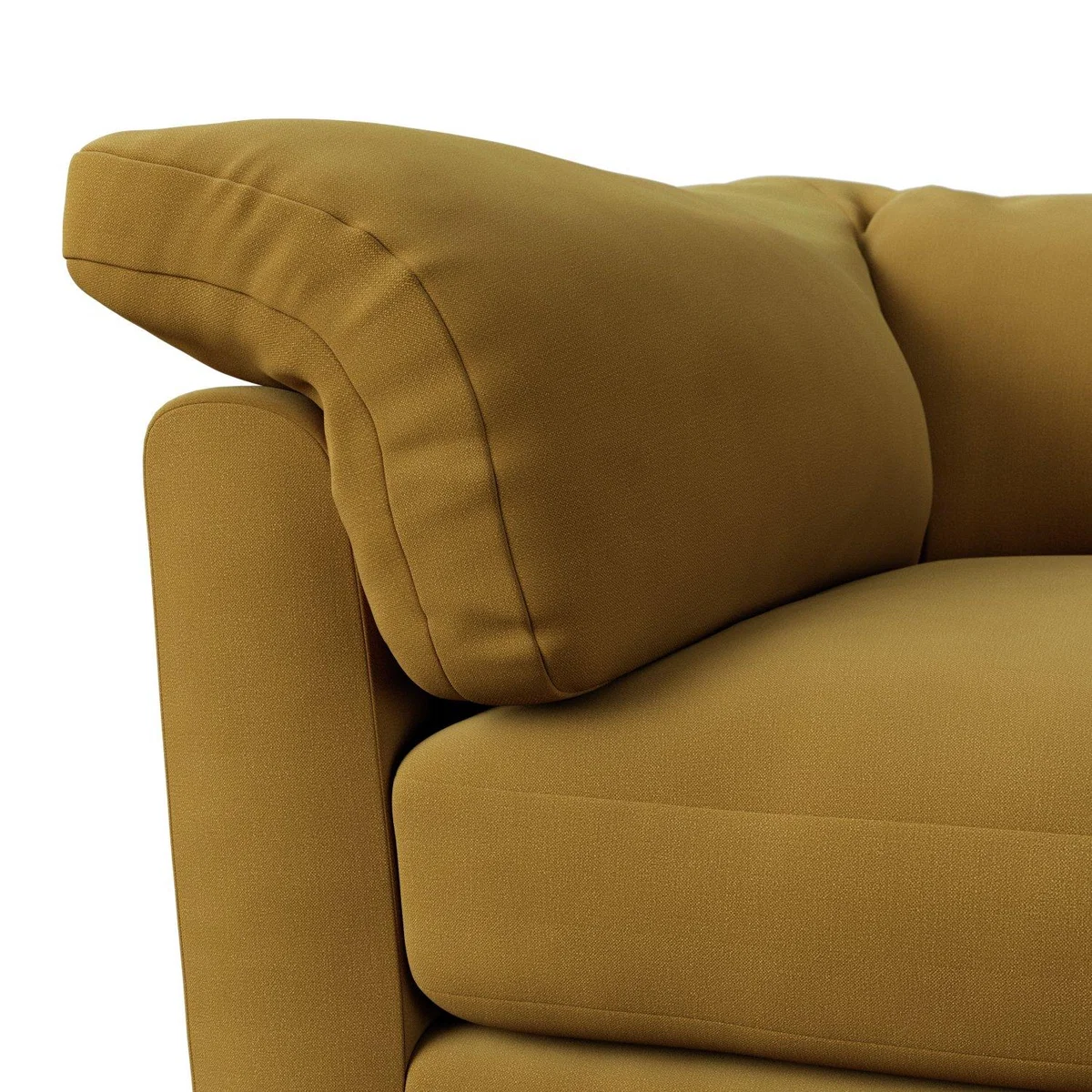 Habitat Wynn Fabric 4 Seater Sofa - Gold - Ash Leg – image 6