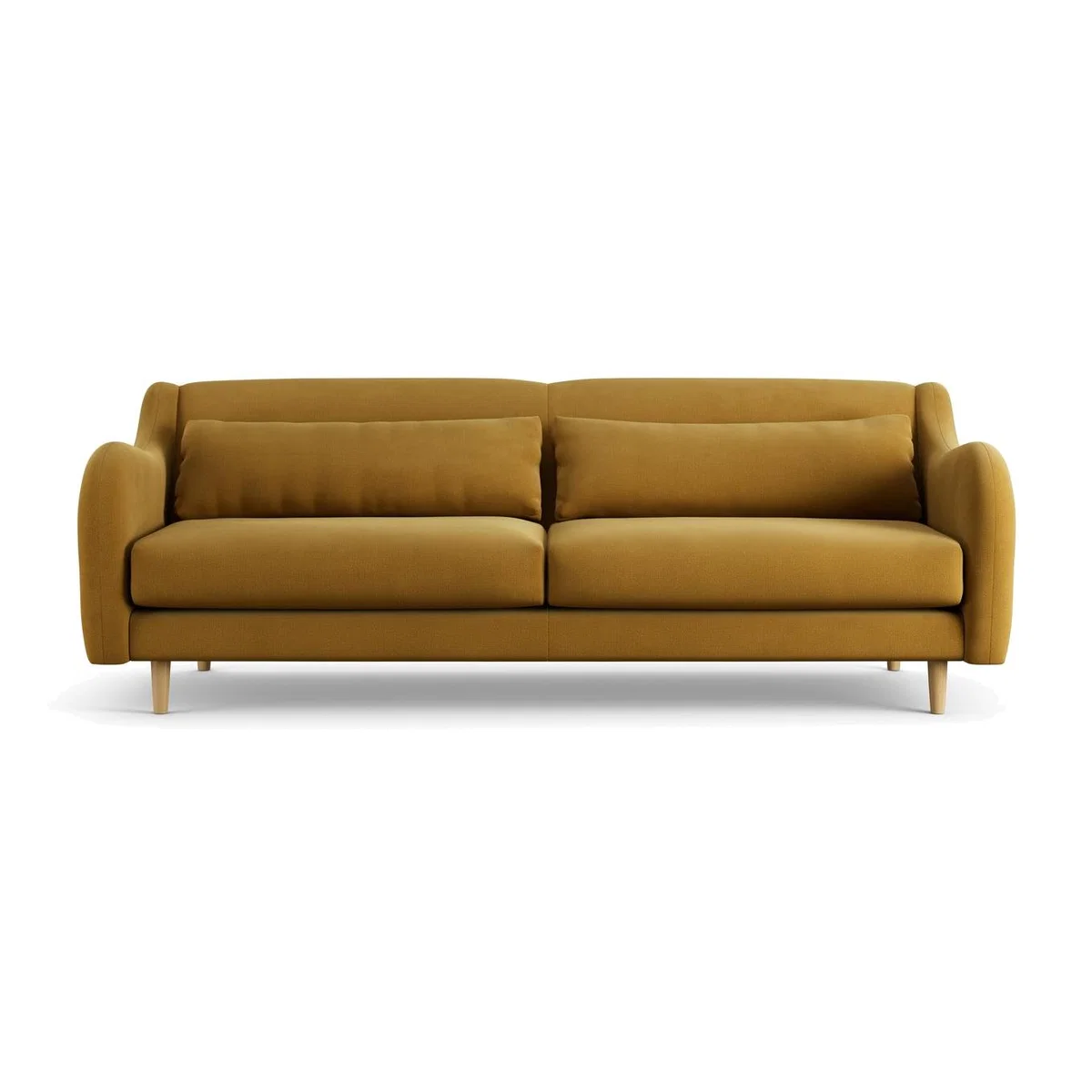 Habitat Turnmill Fabric 4 Seater Sofa - Gold - Ash Leg – image 1