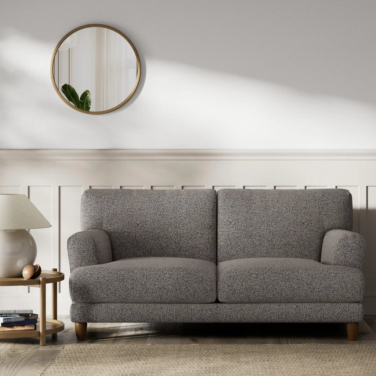 Habitat Askem Fabric 2 Seater Sofa - Charcoal - Dark Leg – image 2