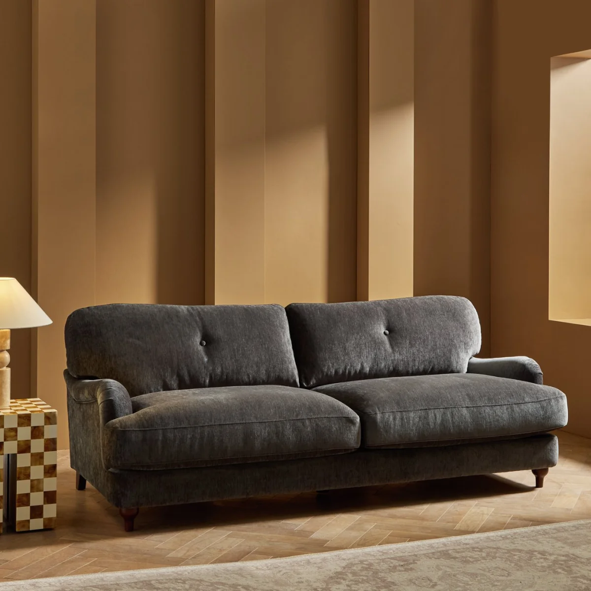 Habitat Eleanor Fabric 3 Seater Sofa - Grey – image 1