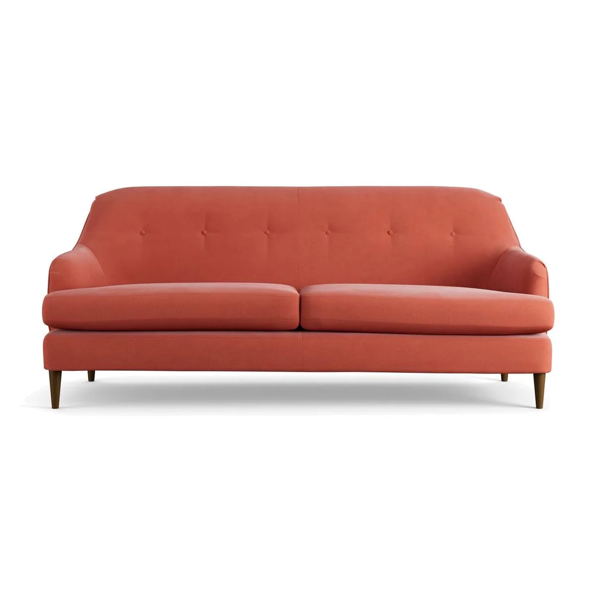 Habitat Frome Fabric 3 Seater Sofa - Papaya - Dark Leg – image 1