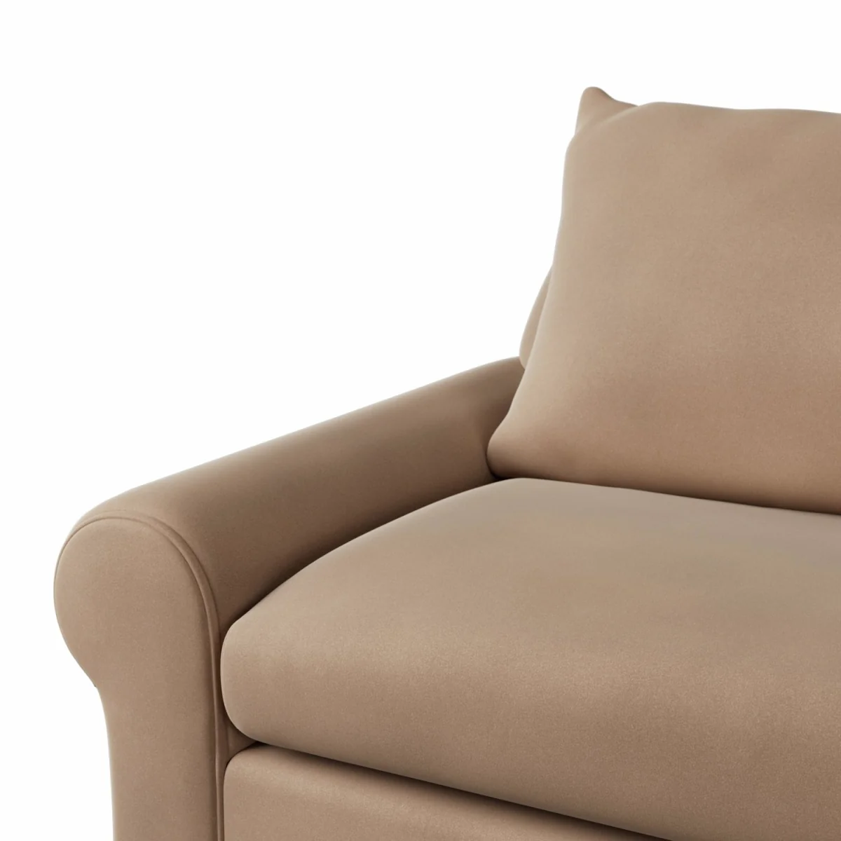 Habitat Whitby Velvet 3 Seater Sofa - Latte - Ash Leg – image 6