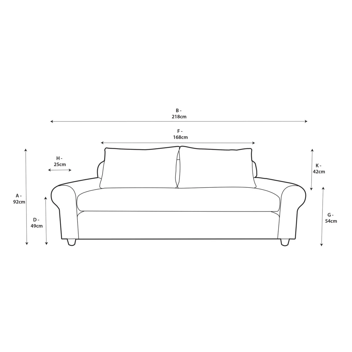 Habitat Whitby Velvet 3 Seater Sofa - Latte - Ash Leg – image 7