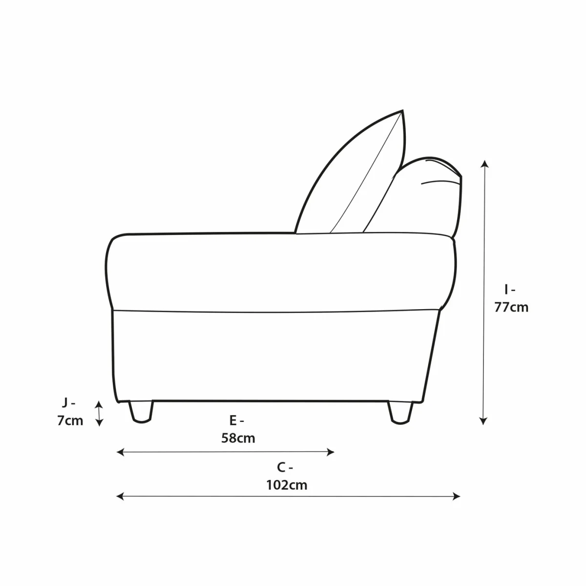 Habitat Whitby Velvet 3 Seater Sofa - Latte - Ash Leg – image 8