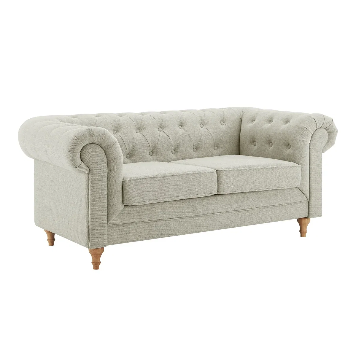Habitat Chesterfield 2 Seater Fabric Sofa - Natural – image 3