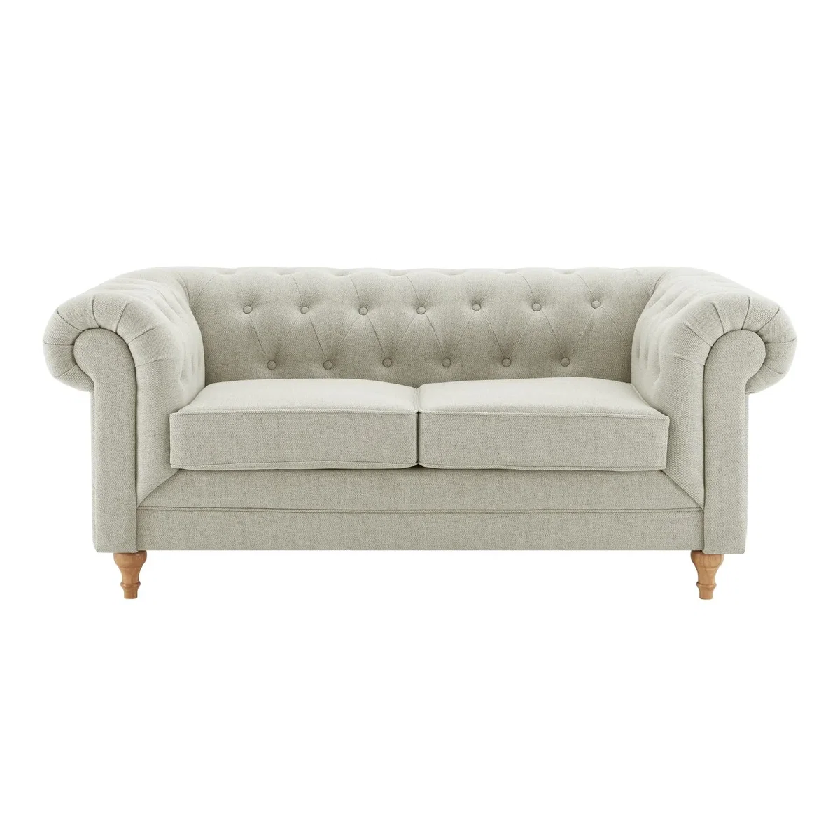 Habitat Chesterfield 2 Seater Fabric Sofa - Natural – image 4