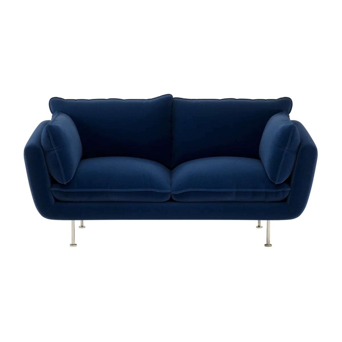 Heal's Allora 2 Seater Sofa Cotton Velvet Evergreen Brass Feet – image 1
