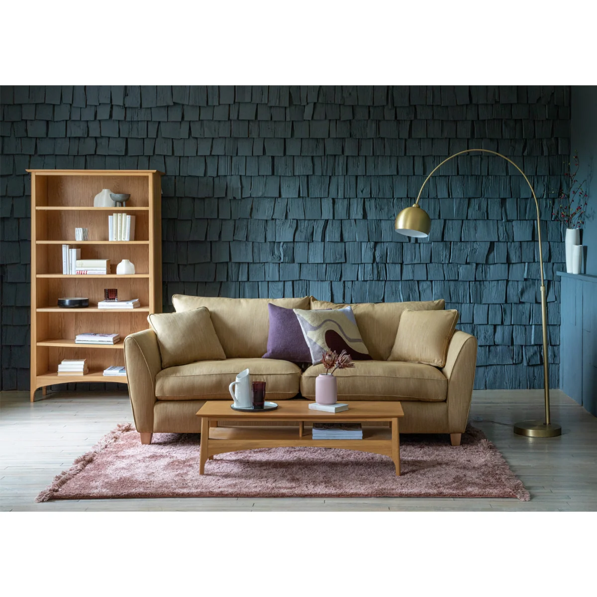 Heal's Torino 3 Seater Sofa Capelo Linen-Cotton Sesame Black Feet – image 2