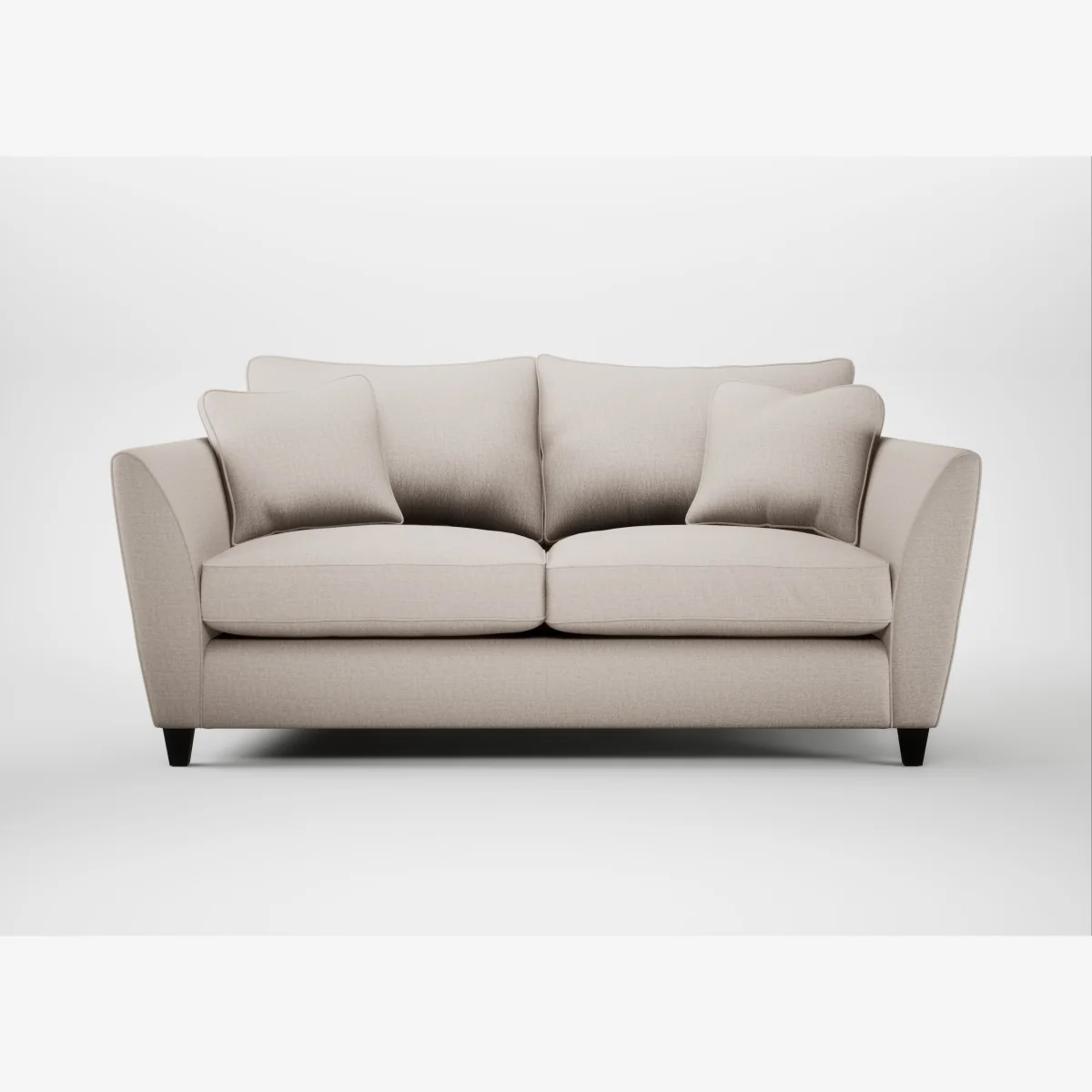 Heal's Torino 3 Seater Sofa Capelo Linen-Cotton Sesame Black Feet – image 1