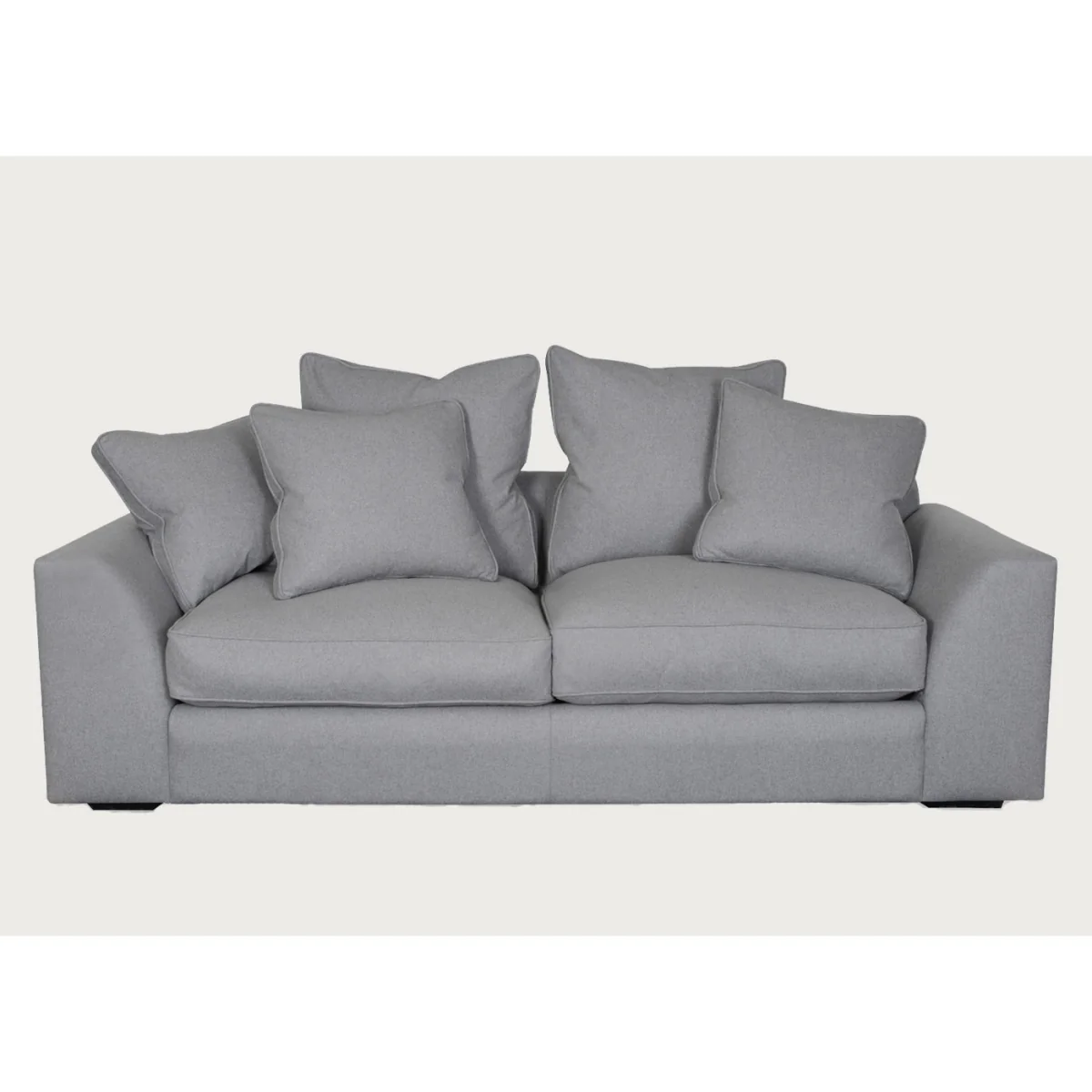 Heal's Cumulus 4 Seater Sofa Cotton Velvet Evergreen Black Feet – image 3