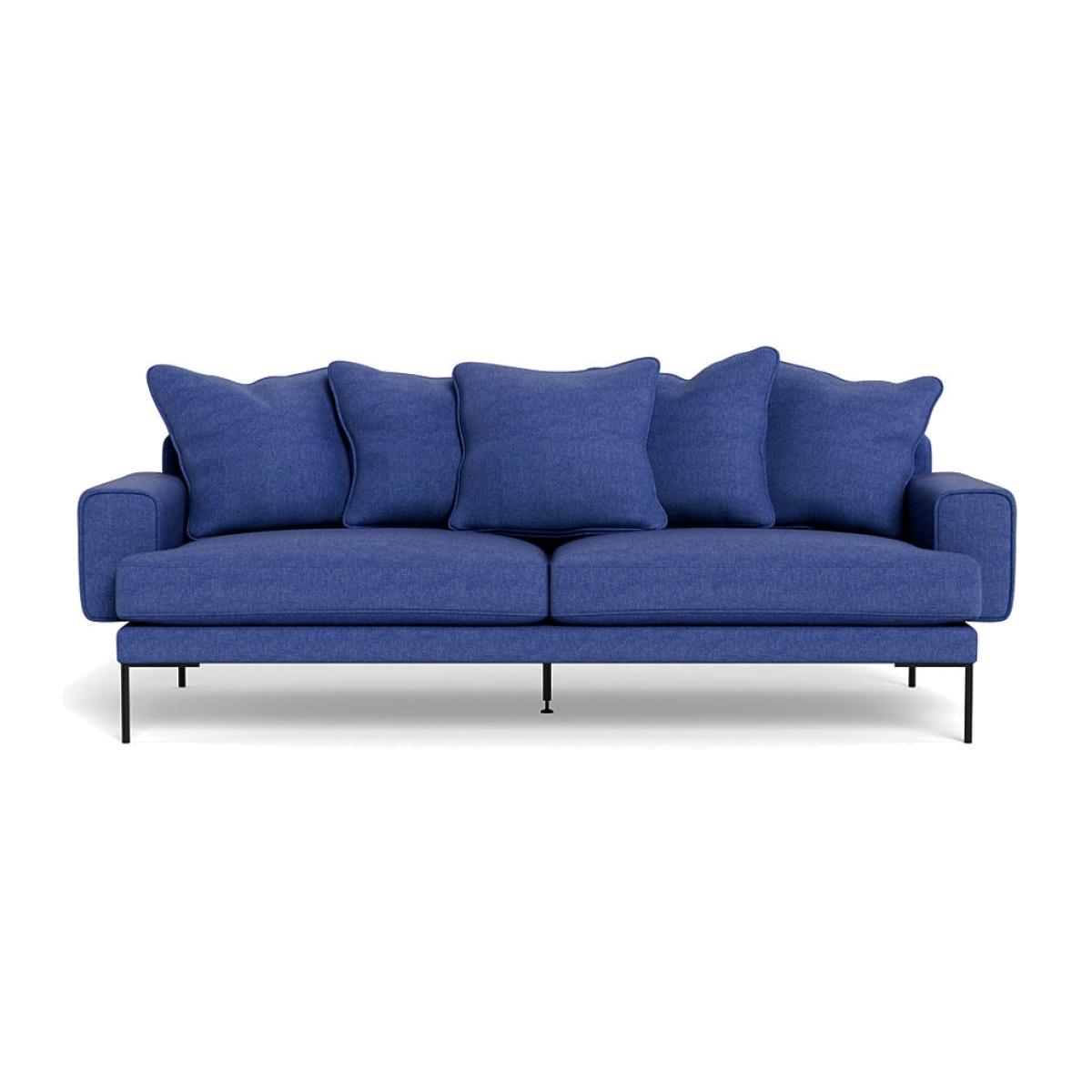 Heal's Torrington 4 Seater Sofa Brushed Cotton Cobalt Black Feet – image 1