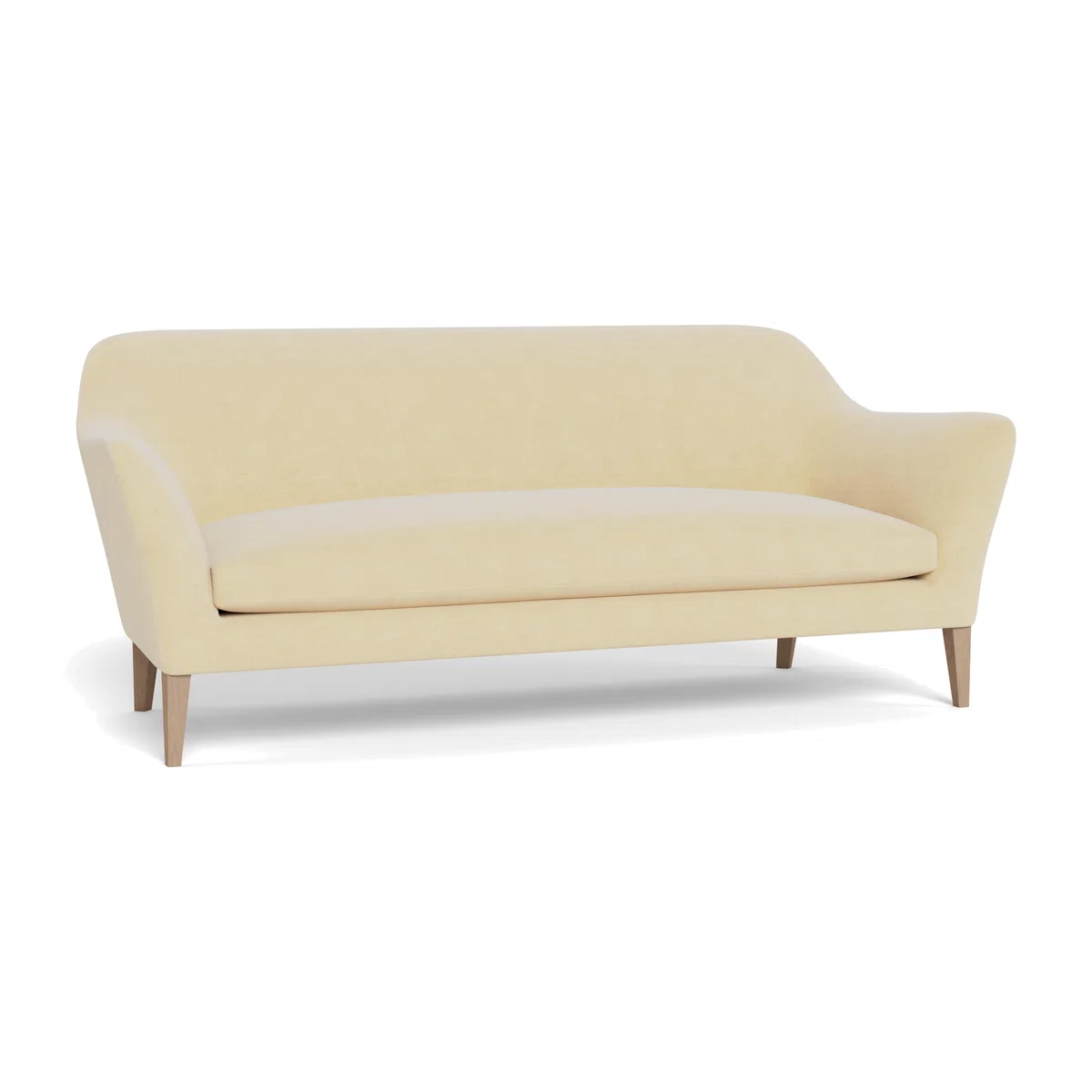 Heal's Wallis 4 Seater Sofa Smart Luxe Velvet Biscuit Natural Oak Feet – image 1