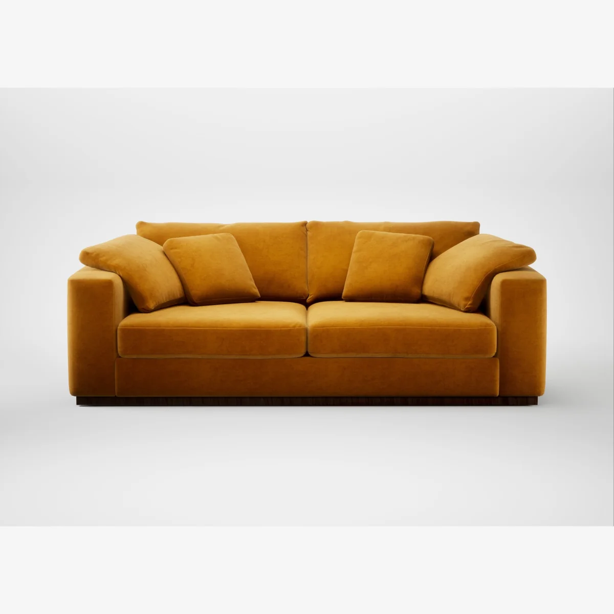 Heal's Trento 4 Seater Sofa Smart Luxe Velvet Cognac – image 1