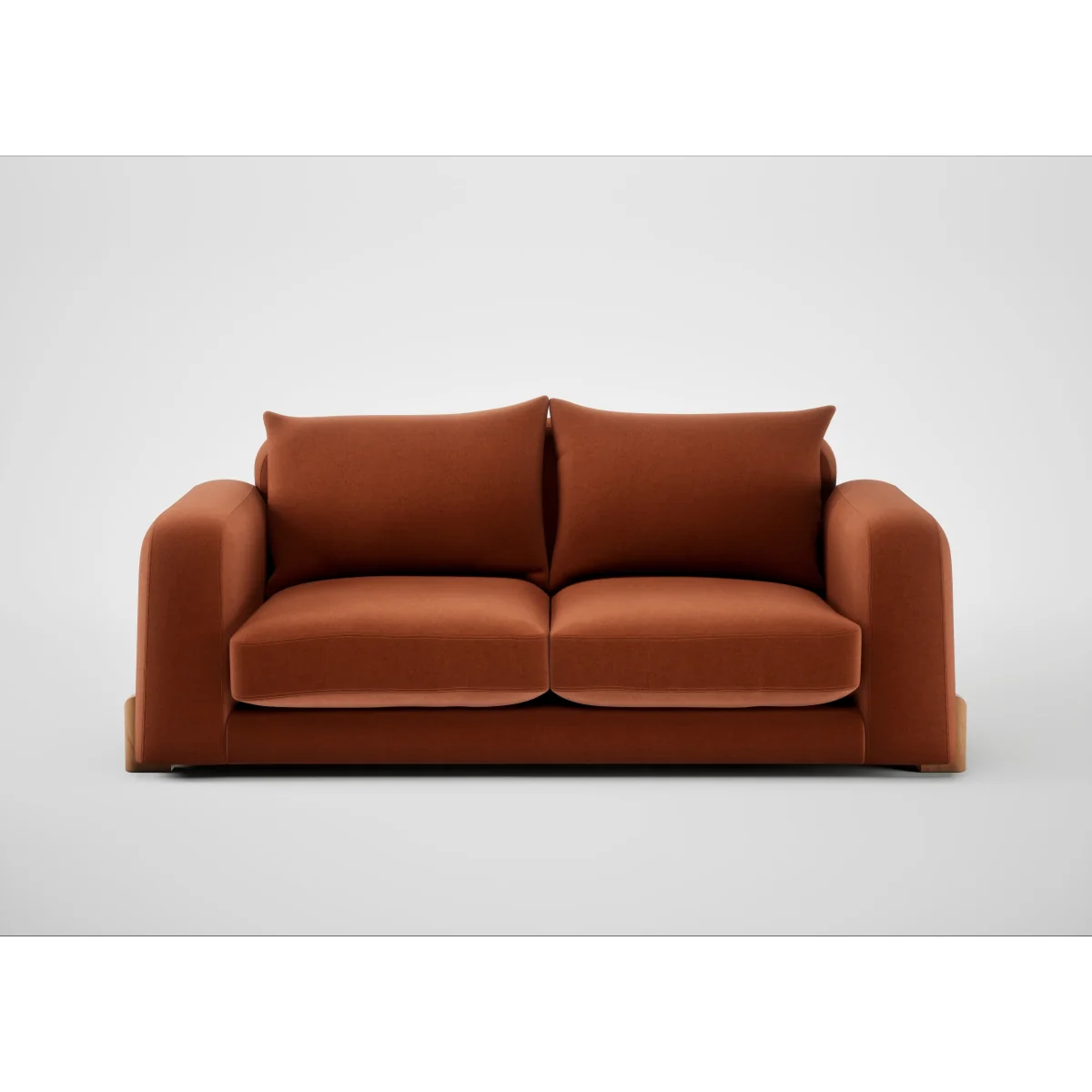 Heal's Nuvola 3 Str Sofa Cotton Velvet Russet Natural Feet – image 2