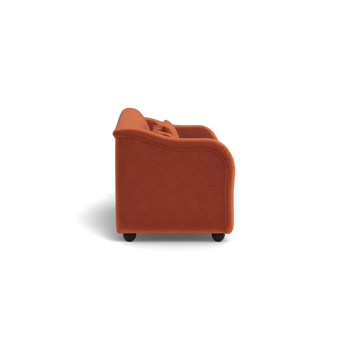 Heal's Tetbury 4 Seater Sofa Velvet Russet Black Feet – image 3