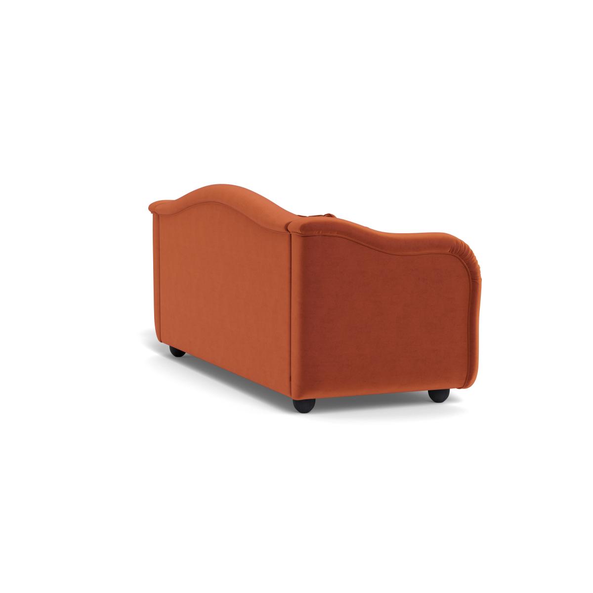 Heal's Tetbury 4 Seater Sofa Velvet Russet Black Feet – image 4