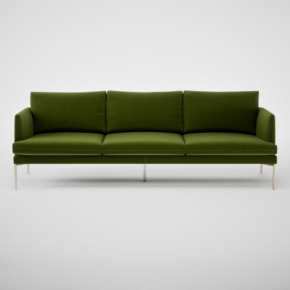 Heal's Matera 4 Seater Sofa Nobilis Velvet Leaf 18 Stainless Steel Foot – image 2