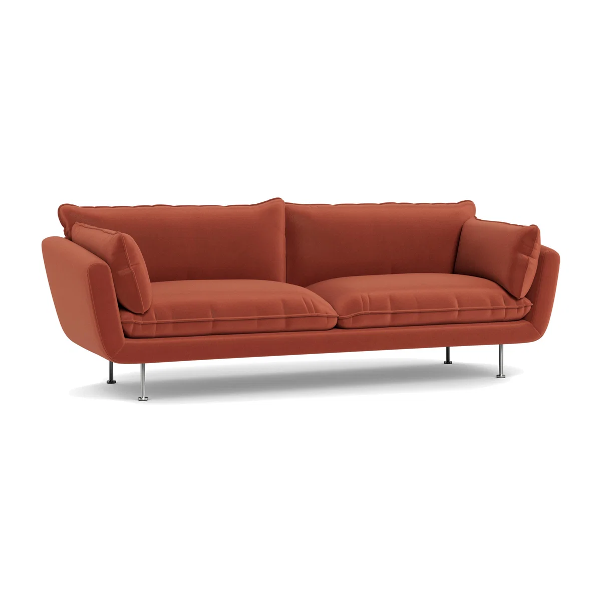 Heal's Allora 4 Seater Sofa Smart Luxe Velvet Tawny Black Feet – image 1