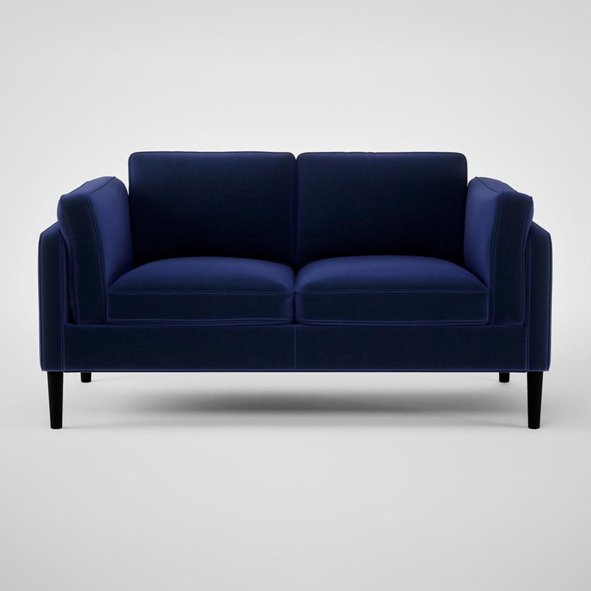 Heal's Sonno 2 Seater Sofa Nobilis Velvet Neptune Black Feet – image 2