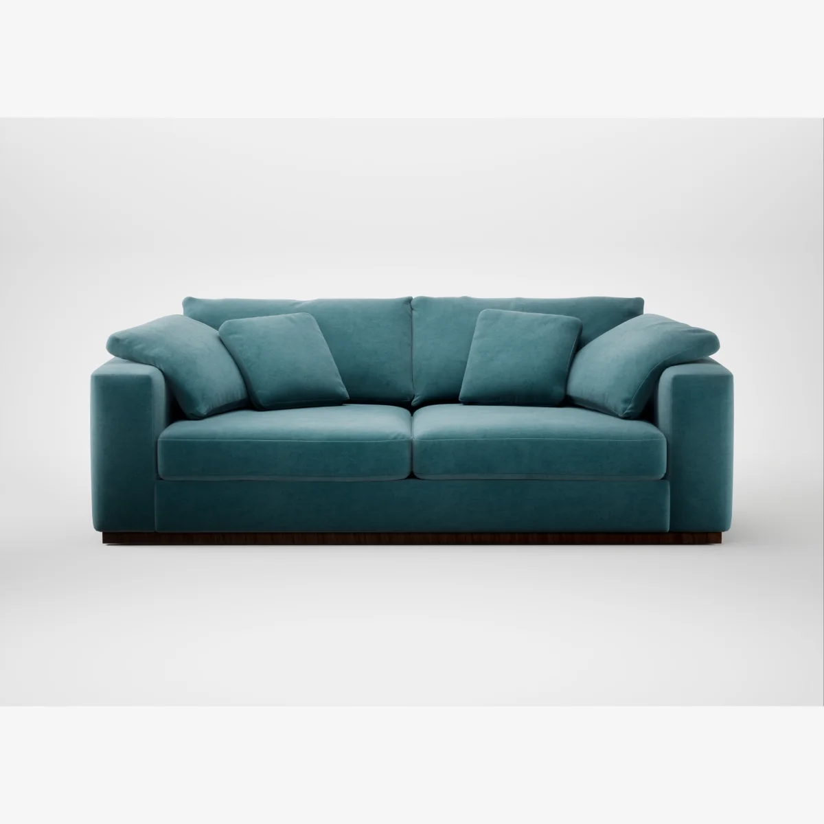 Heal's Trento 4 Seater Sofa Smart Luxe Velvet Airforce Blue – image 1