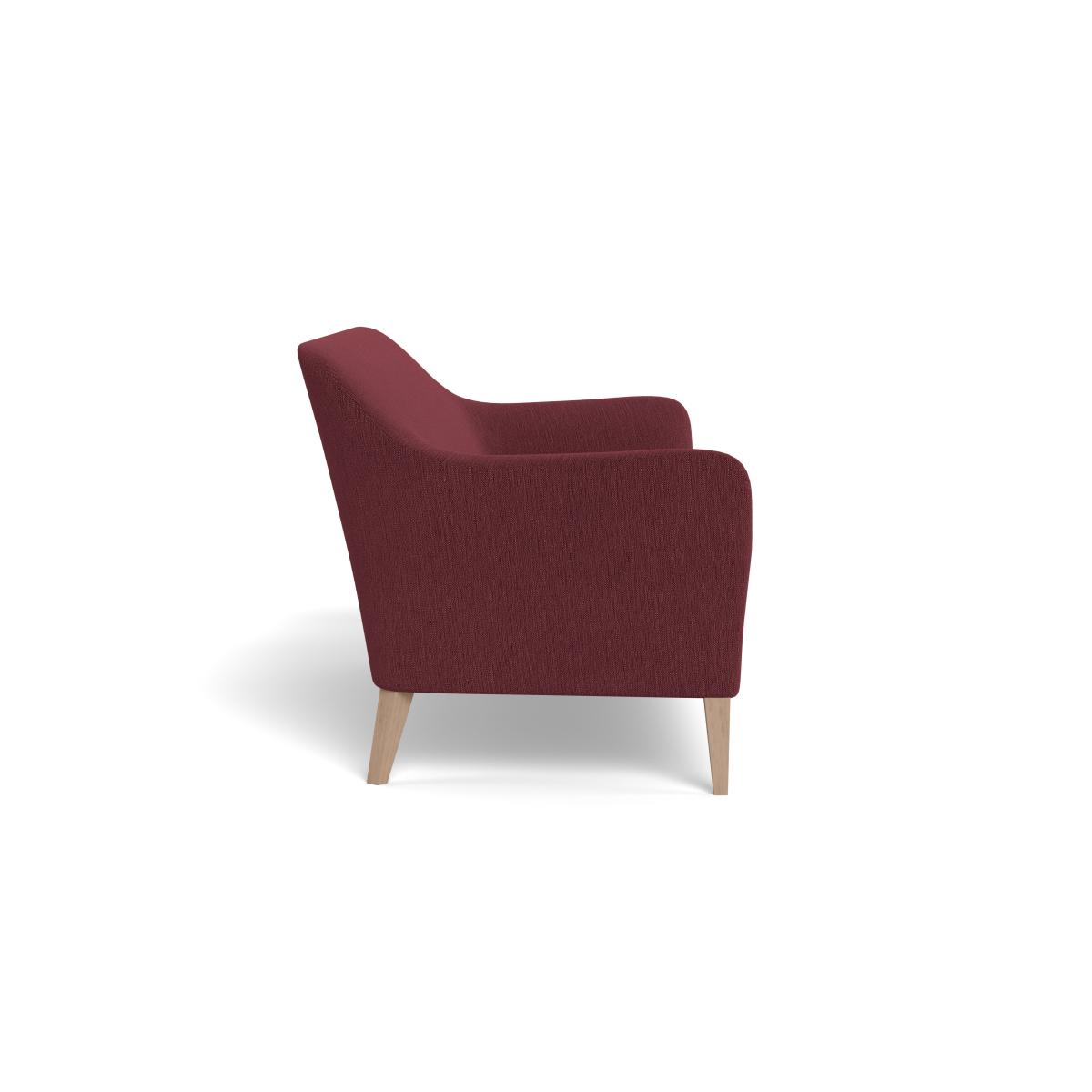 Heal's Wallis 4 Seater Sofa Smart Linen Mix Maroon Tinted Ash Feet – image 3
