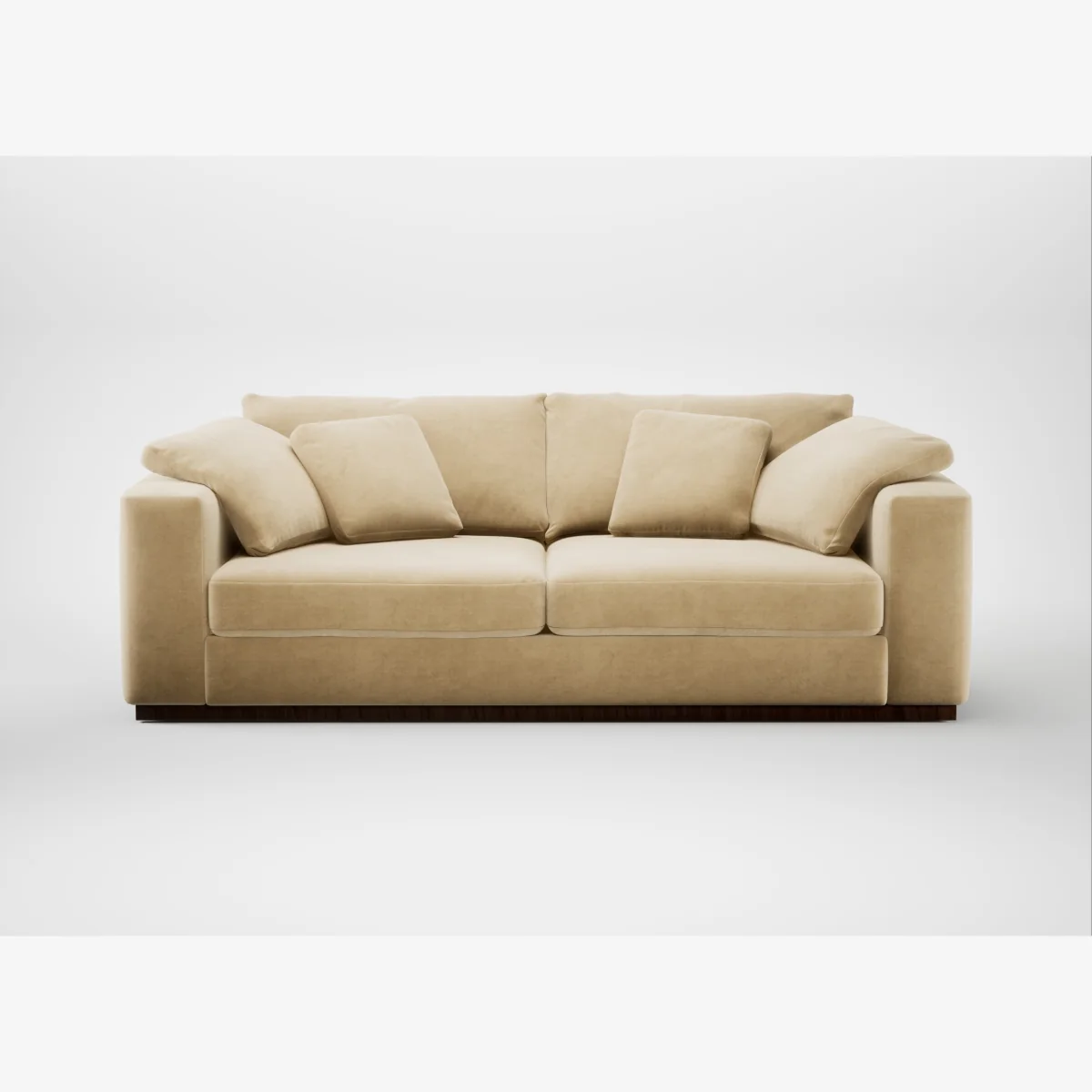 Heal's Trento 4 Seater Sofa Smart Luxe Velvet Biscuit – image 1