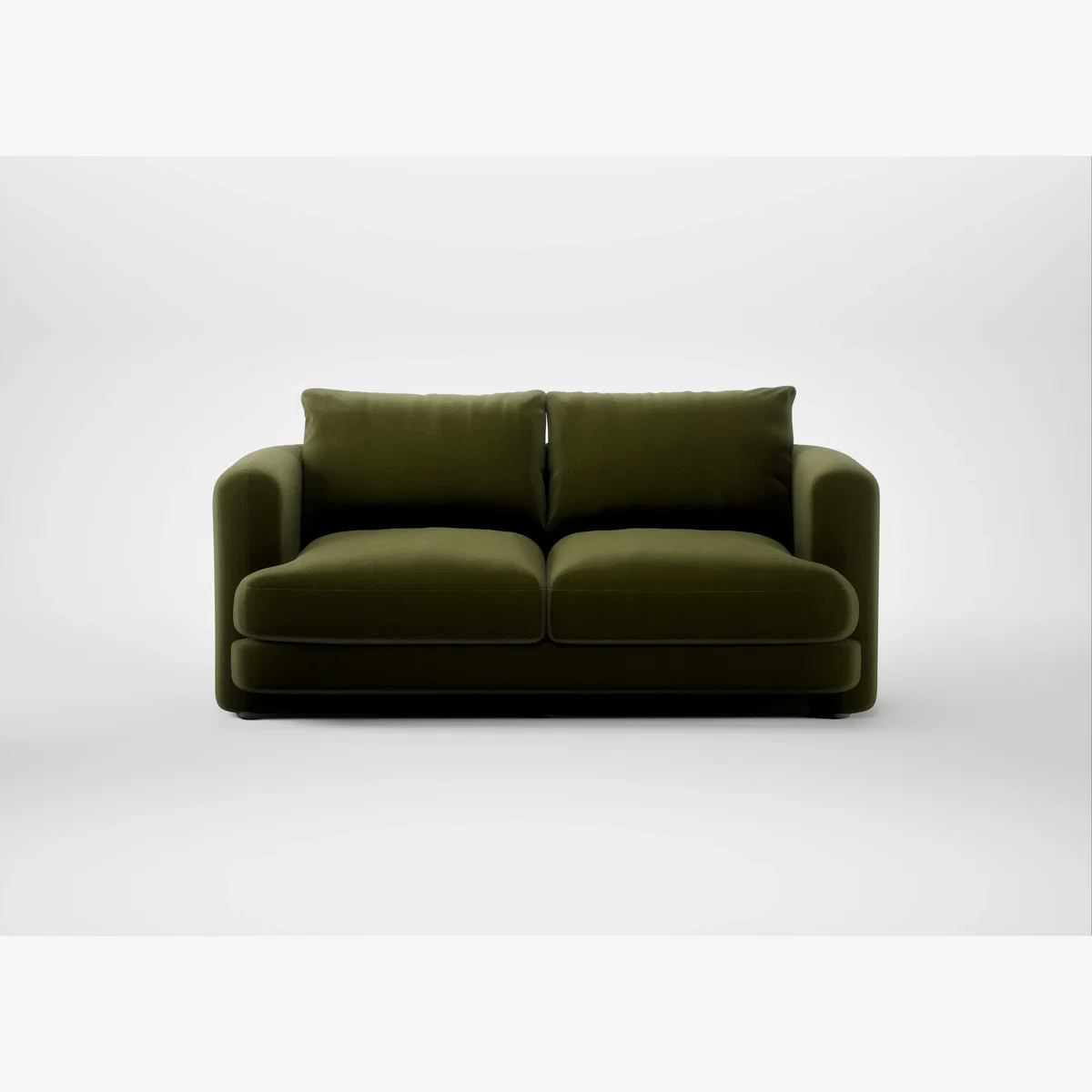 Heal's Rafi 2 Seater Sofa Cotton Velvet Evergreen – image 1