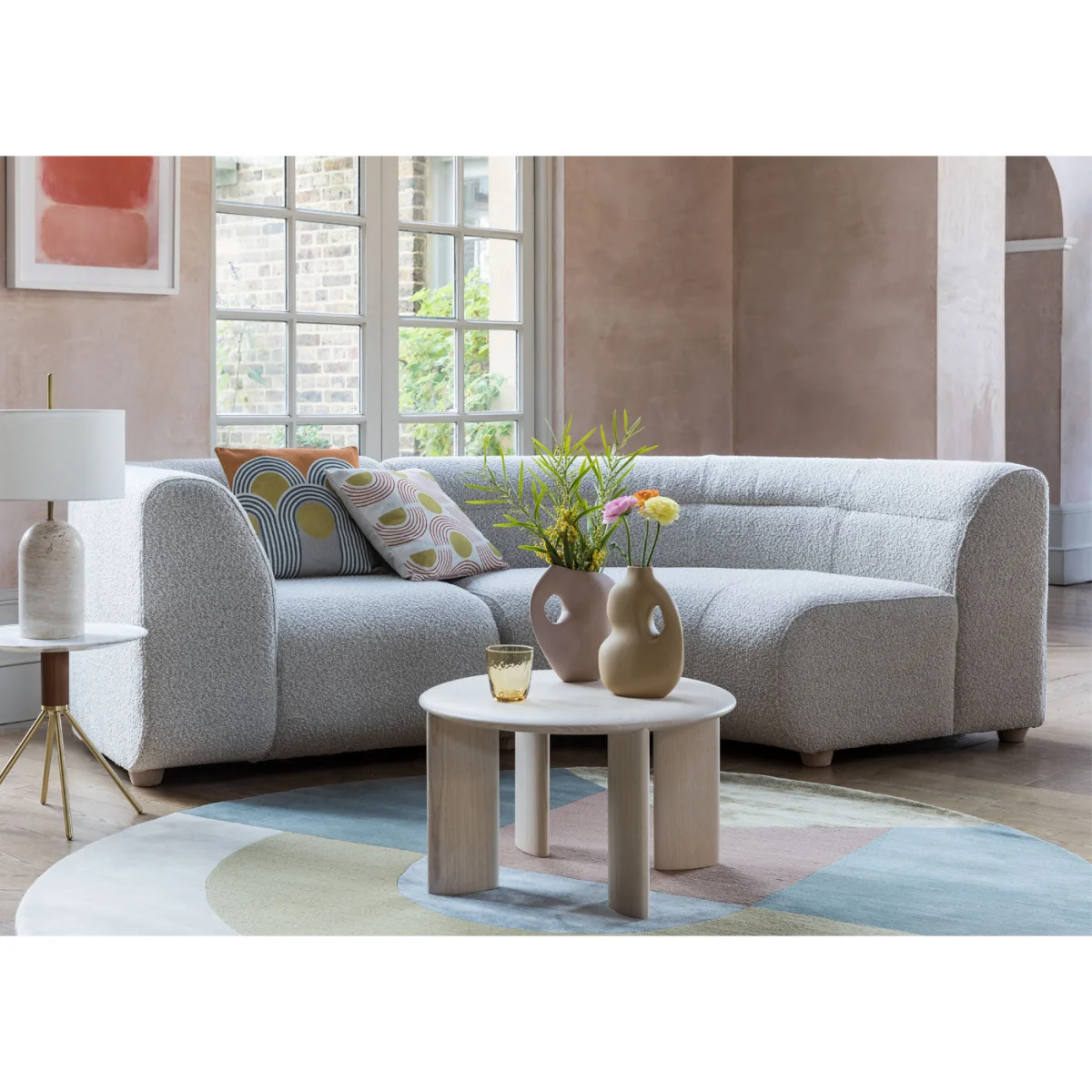 Heal's Lilli 2 Seater Sofa Loop Twill Midnight Natural Feet – image 3