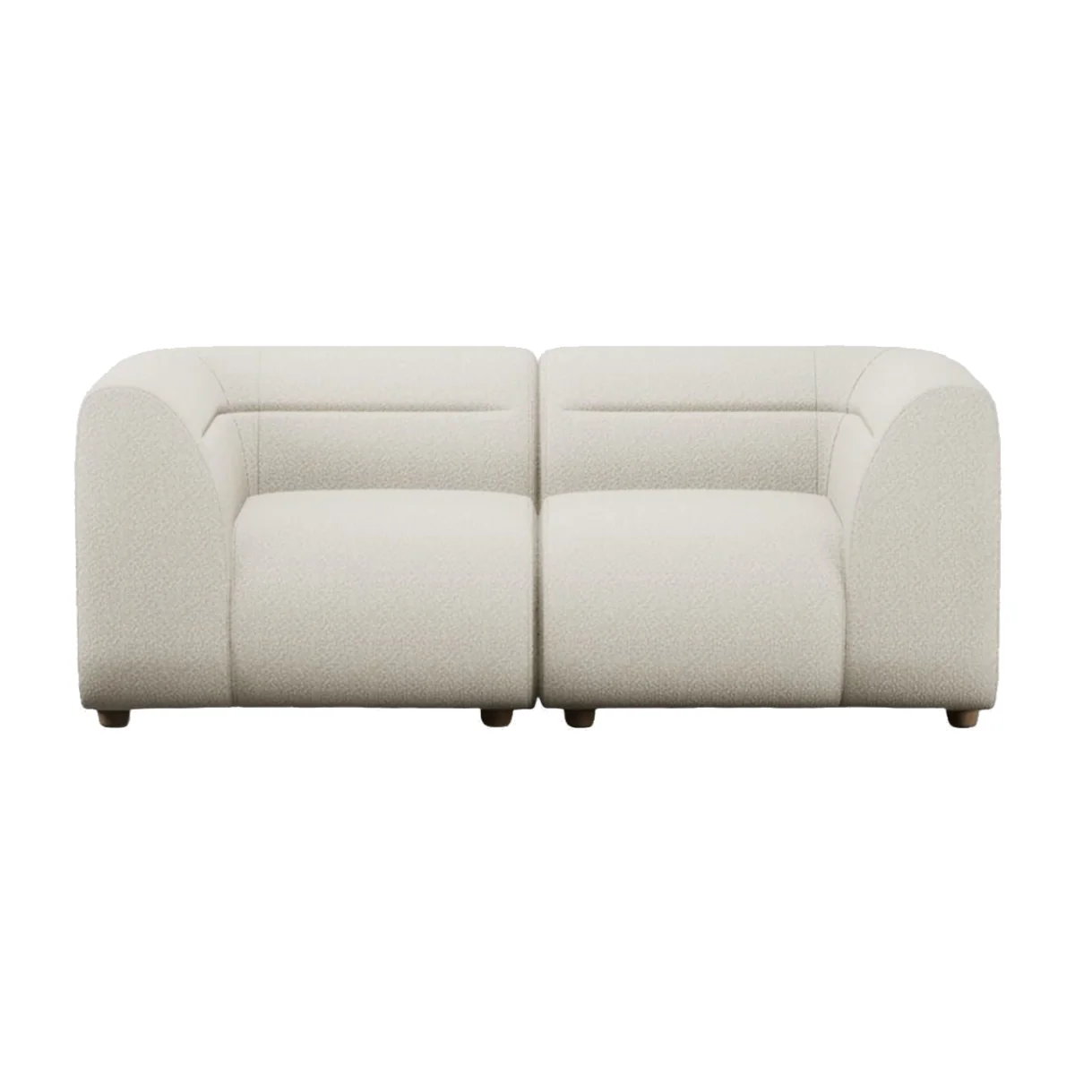 Heal's Lilli 2 Seater Sofa Loop Twill Midnight Natural Feet – image 1