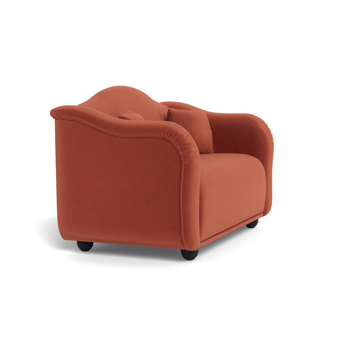 Heal's Tetbury 2 Seater Sofa Smart Luxe Velvet Tawny Black Feet – image 2