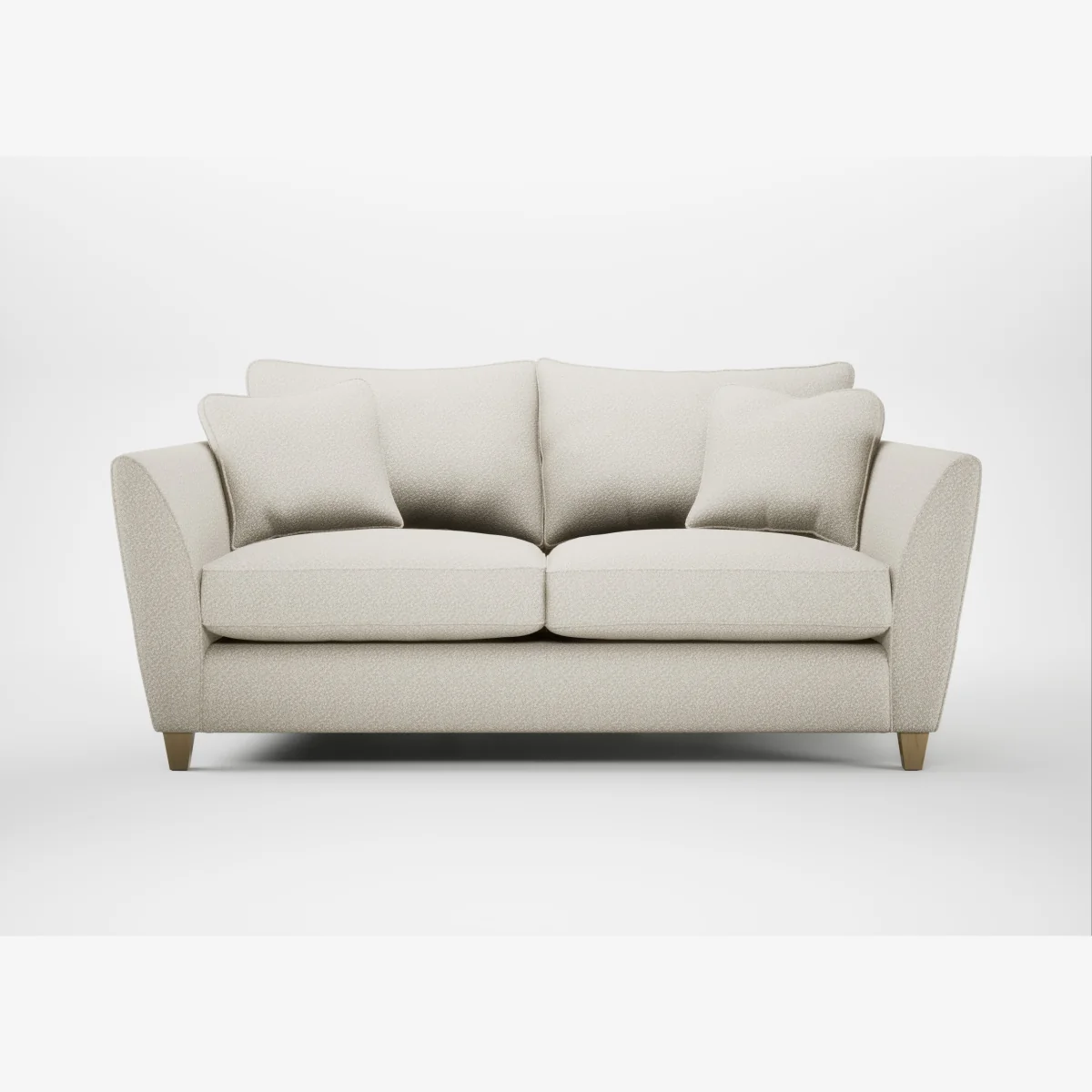 Heal's Torino 3 Seater Sofa Loop Twill Fossil Black Feet – image 1