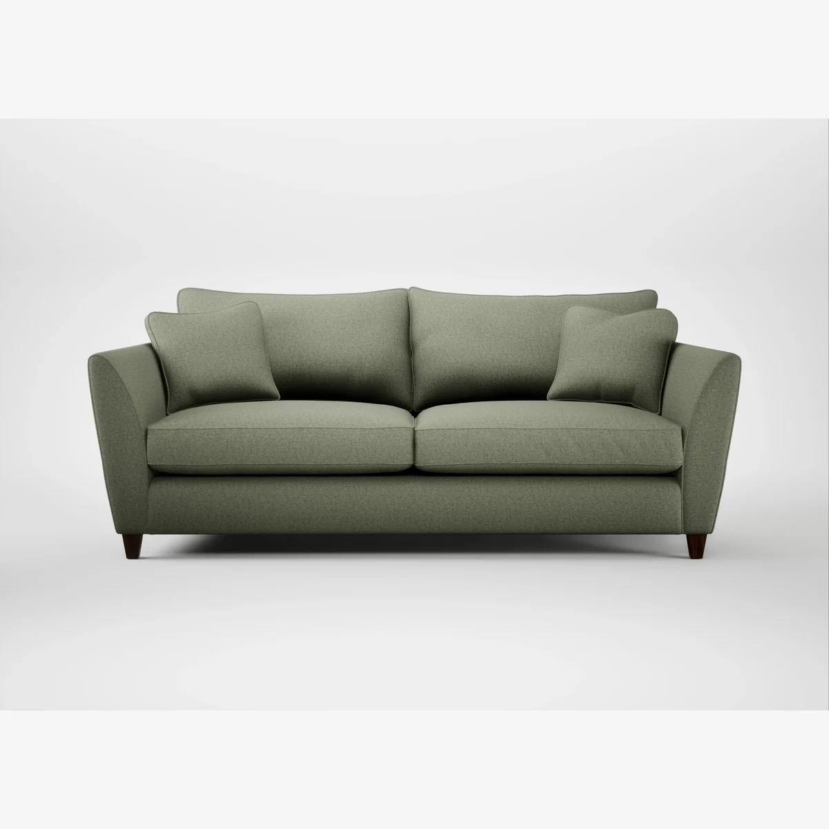 Heal's Torino 4 Seater Sofa Capelo Linen-Cotton Sage Walnut Stained Feet – image 1