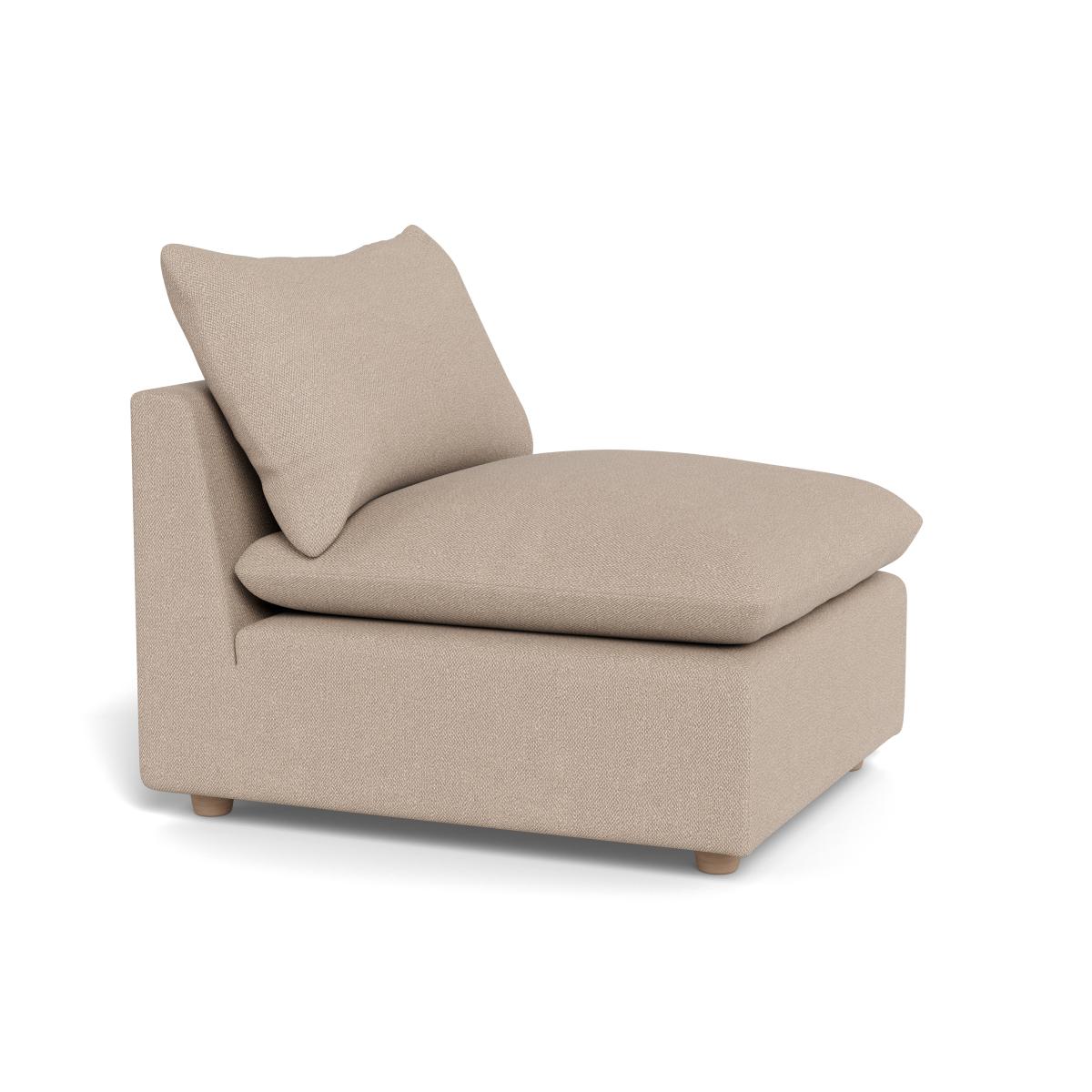 Heal's Astrid Single Unit Boucle Tweed Pearl Walnut Stained Beech Feet – image 2