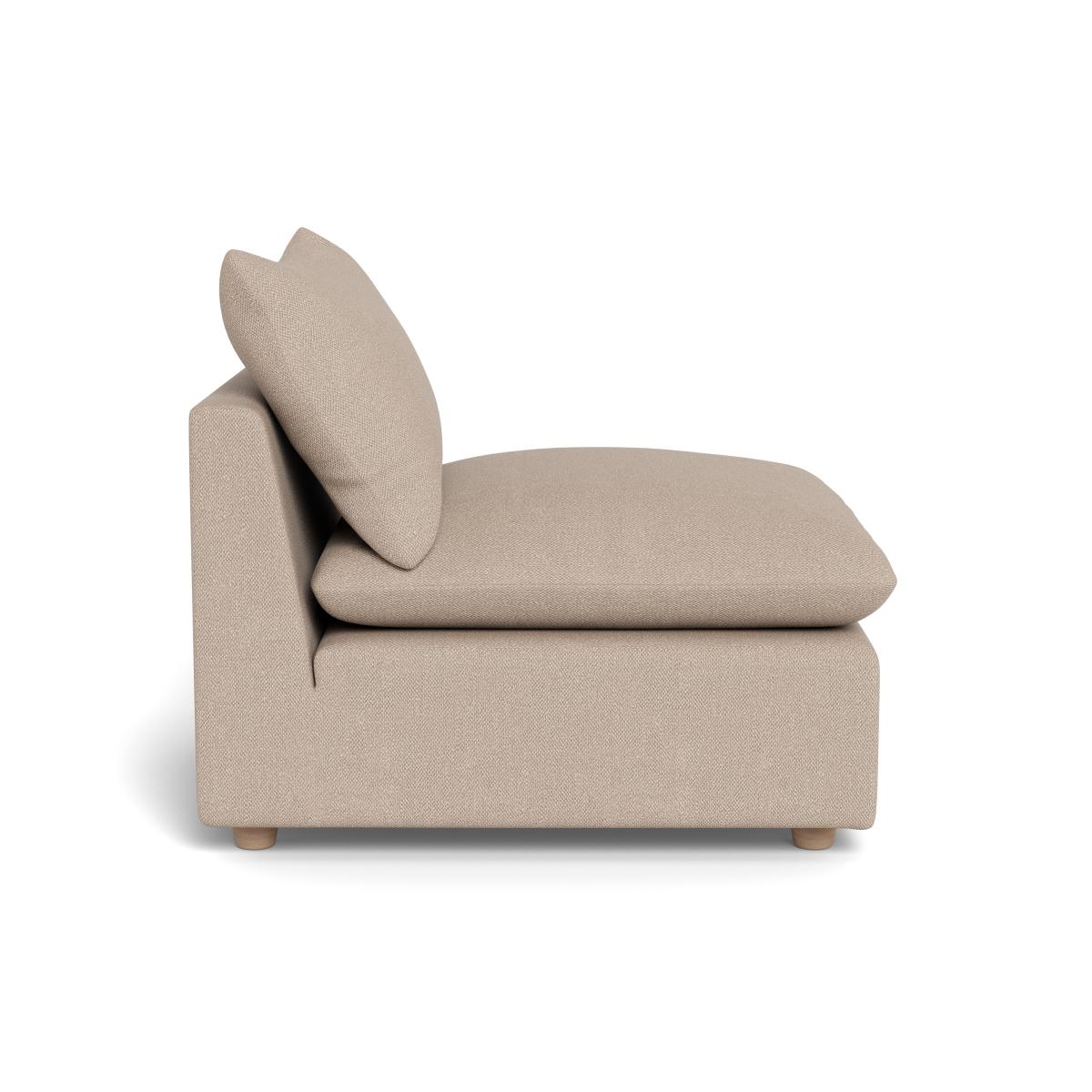 Heal's Astrid Single Unit Boucle Tweed Pearl Walnut Stained Beech Feet – image 3