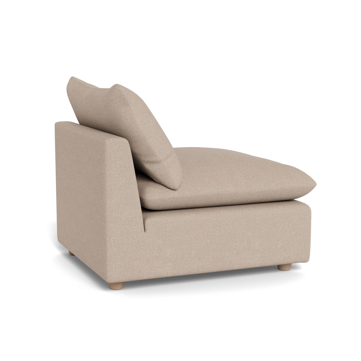 Heal's Astrid Single Unit Boucle Tweed Pearl Walnut Stained Beech Feet – image 4