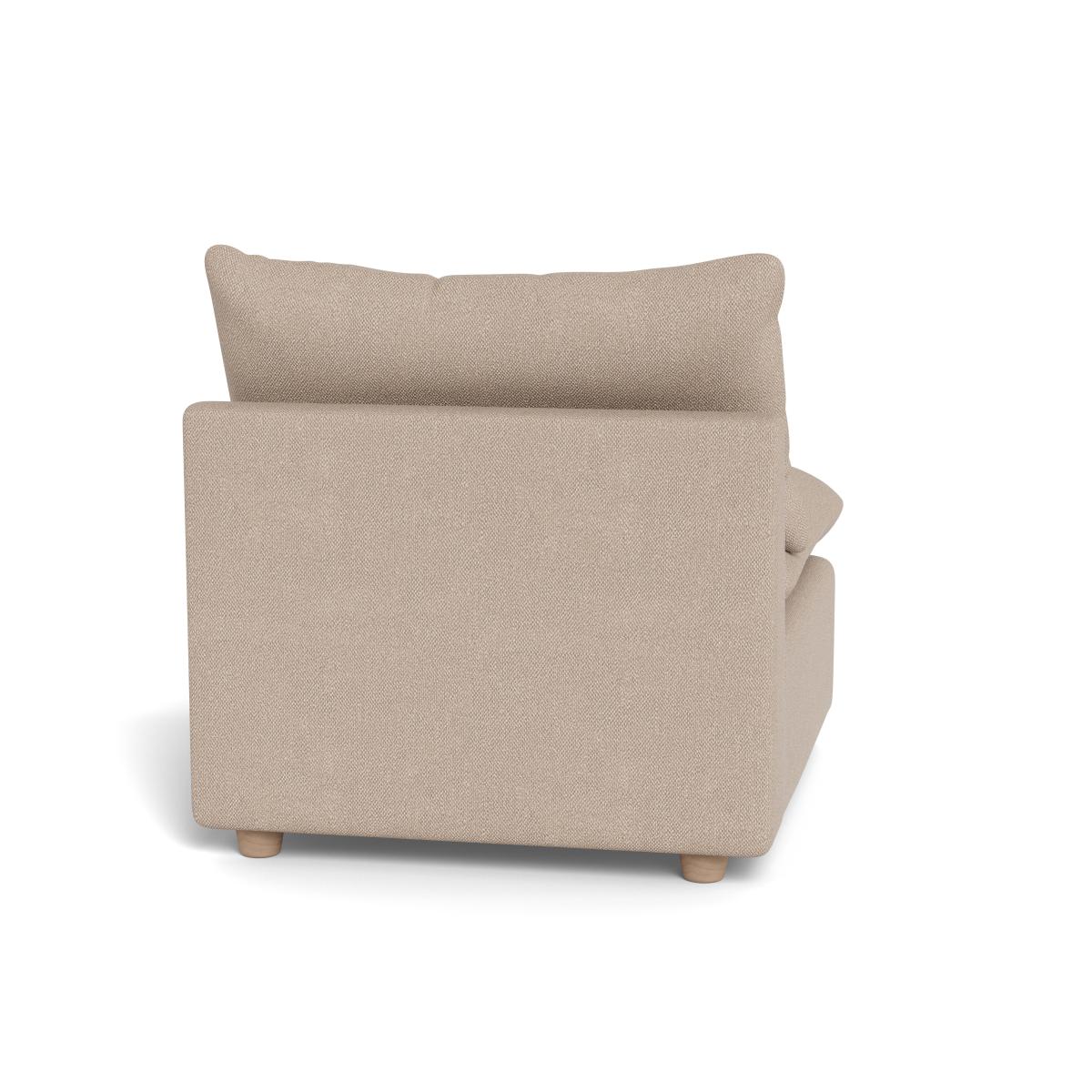 Heal's Astrid Single Unit Boucle Tweed Pearl Walnut Stained Beech Feet – image 5