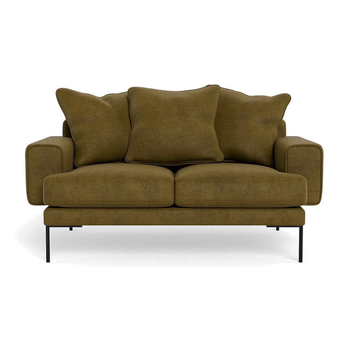 Heal's Torrington 2 Seater Sofa Smart Luxe Velvet Peridot Black Feet – image 1