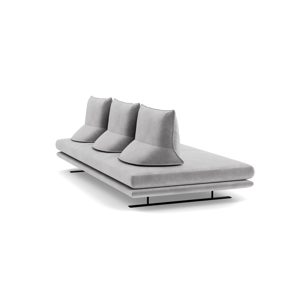 Ligne Roset Prado Large Settee Alcantara Pearl Grey – image 4