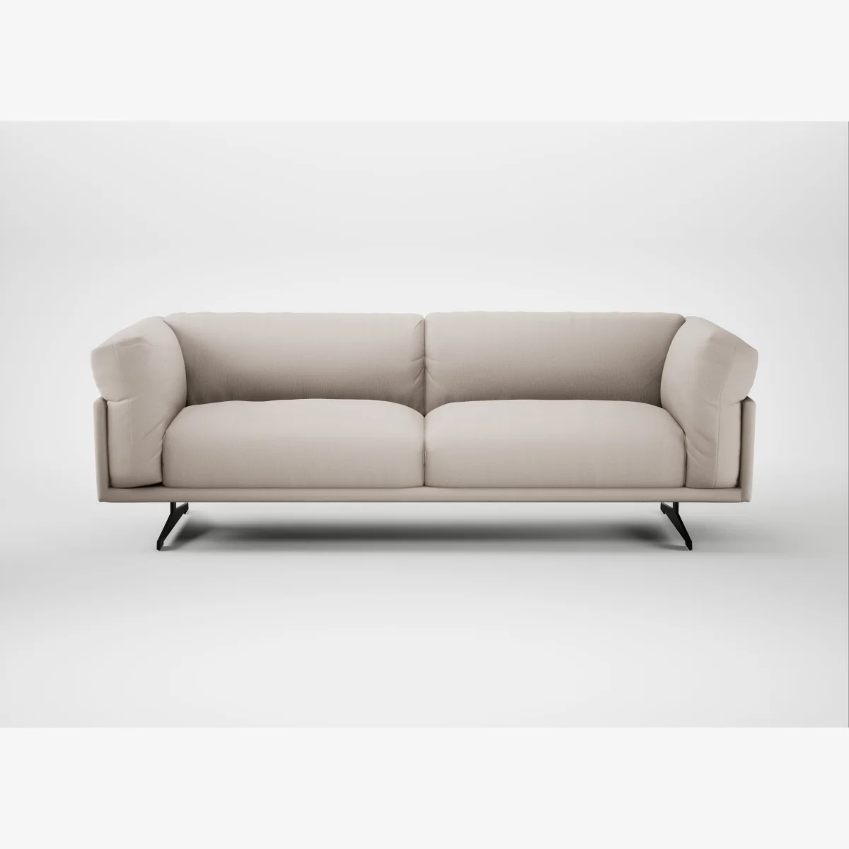 Heal's Novara 4 Seater Sofa Capelo Linen-Cotton Sesame Black Feet – image 1