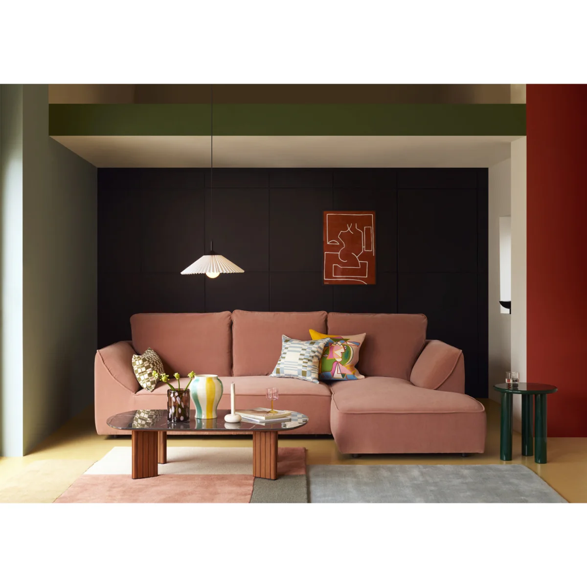 Heal's Morven 3 Seater Sofa Cotton Velvet Evergreen – image 3