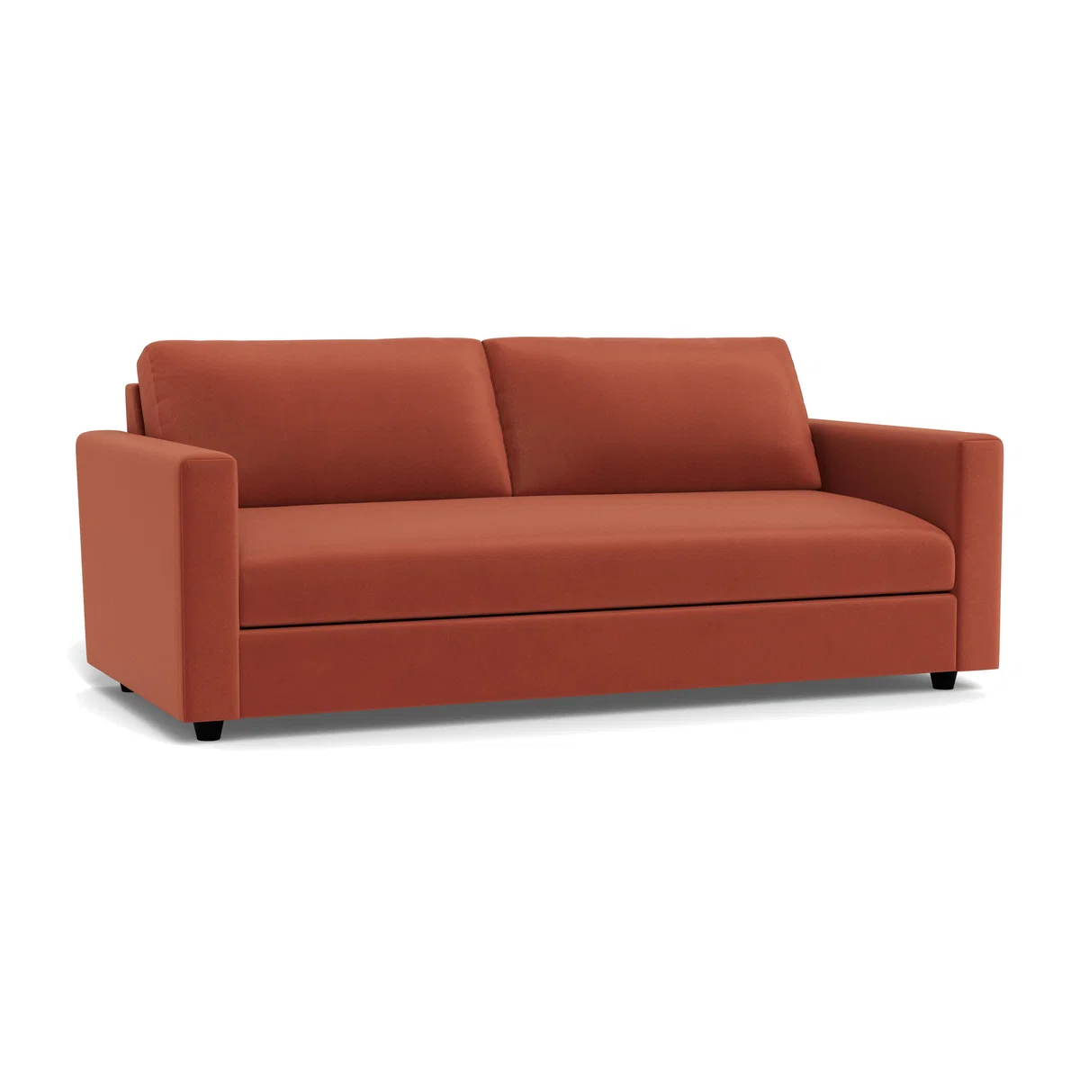 Heal's Nimbus II 4 Seater Sofa Smart Luxe Velvet Tawny Black Feet – image 1