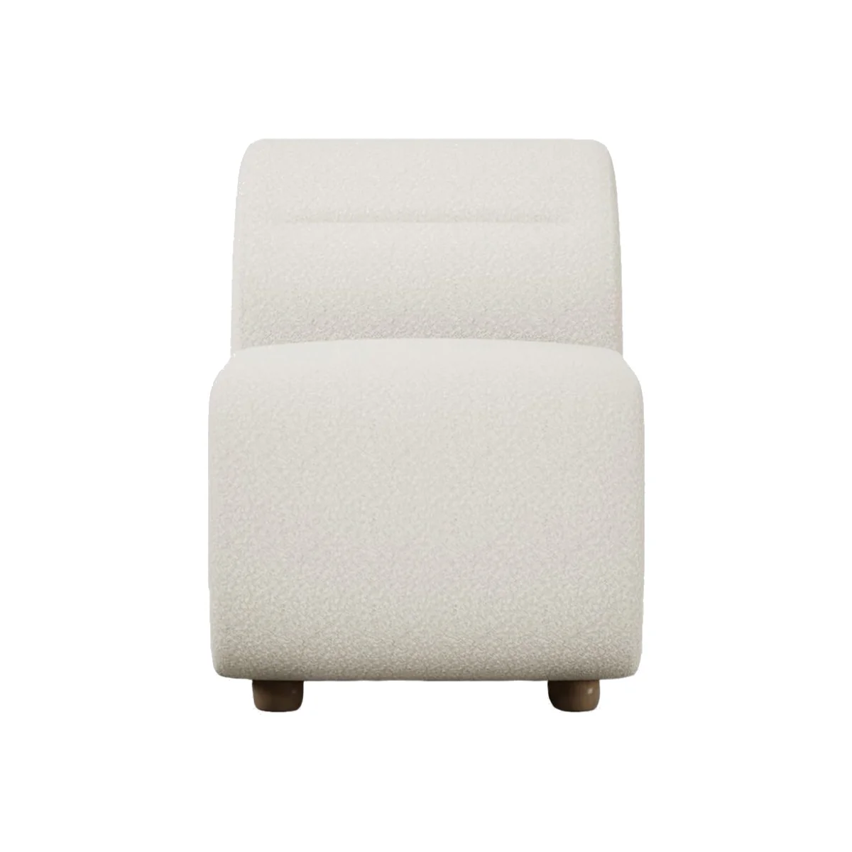 Heal's Lilli Small Single Armless Unit Smart Luxe Velvet Tawny Natural Feet – image 1