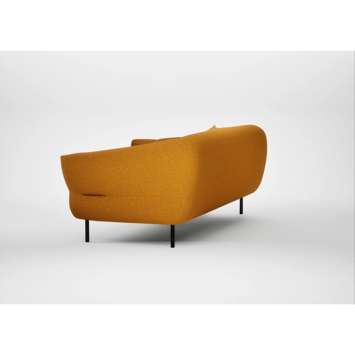 Heal's Alto 3 Seater Sofa Loop Twill Ochre Black Feet – image 11