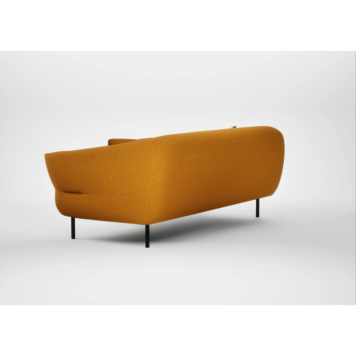 Heal's Alto 3 Seater Sofa Loop Twill Ochre Black Feet – image 12