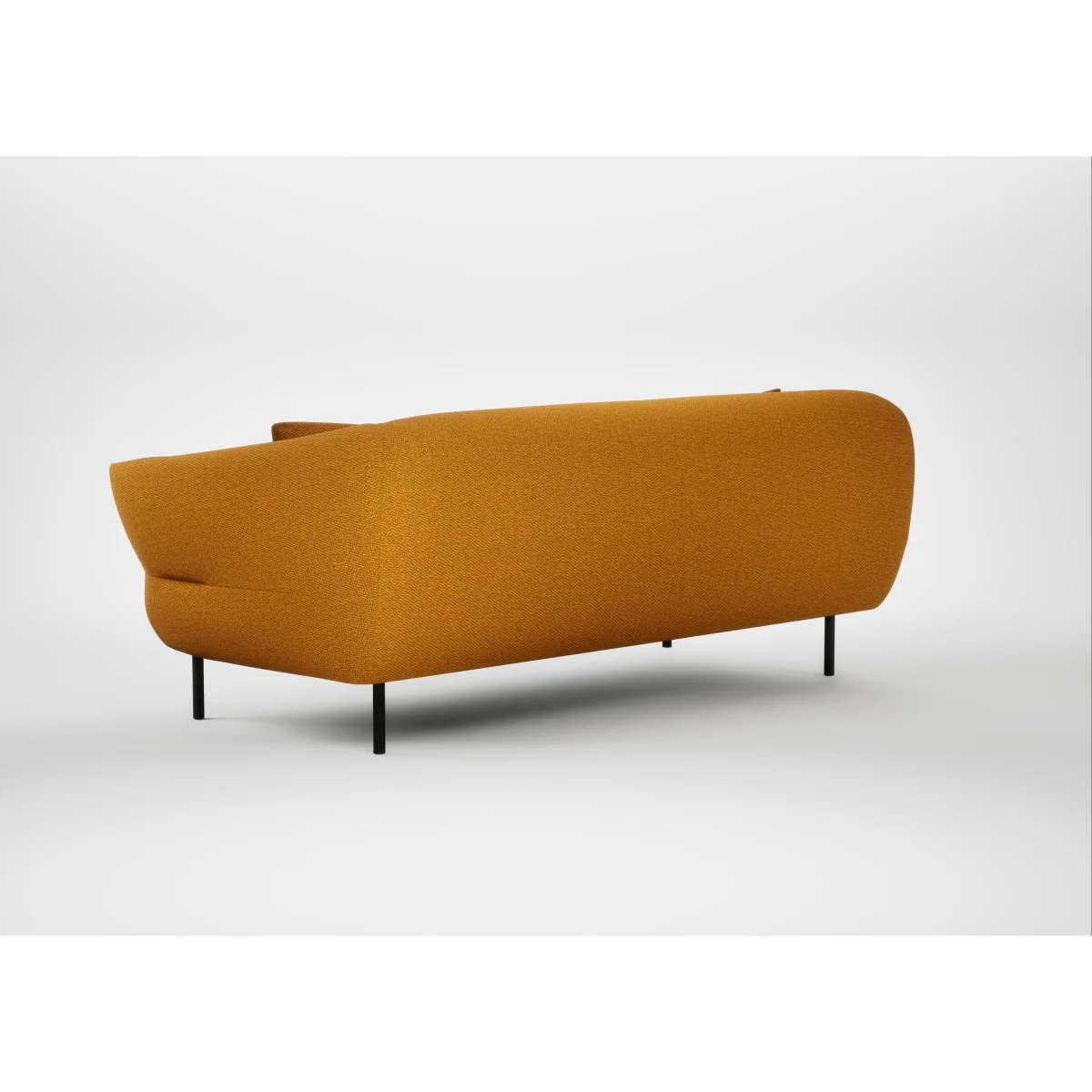 Heal's Alto 3 Seater Sofa Loop Twill Ochre Black Feet – image 13