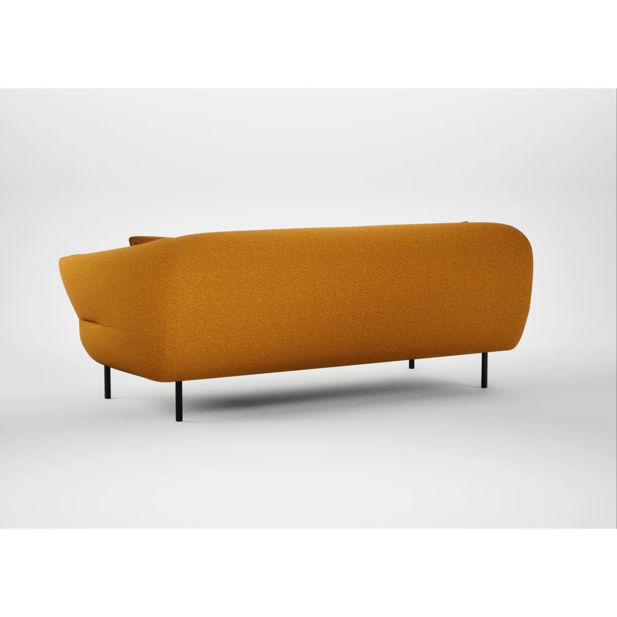 Heal's Alto 3 Seater Sofa Loop Twill Ochre Black Feet – image 14