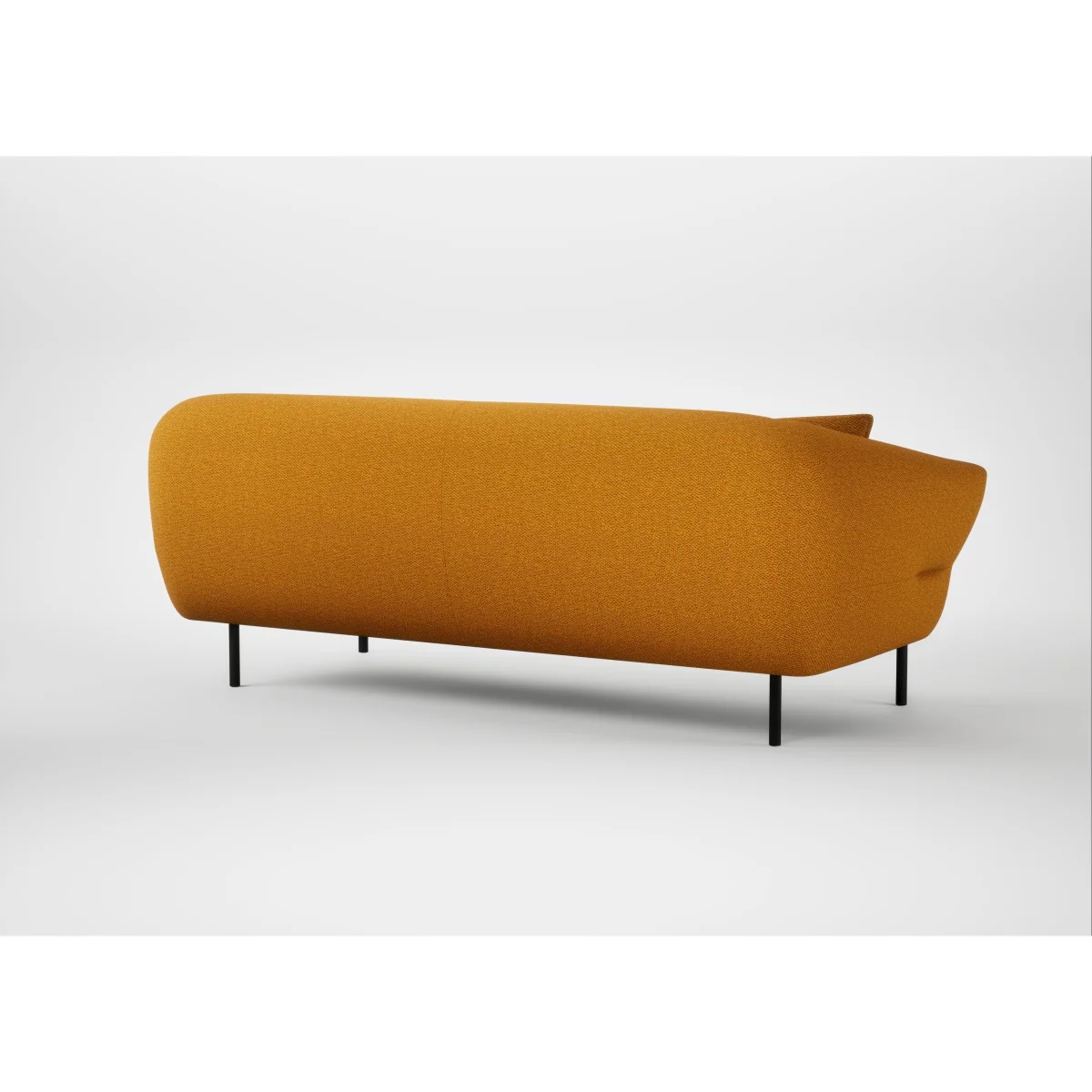 Heal's Alto 3 Seater Sofa Loop Twill Ochre Black Feet – image 19