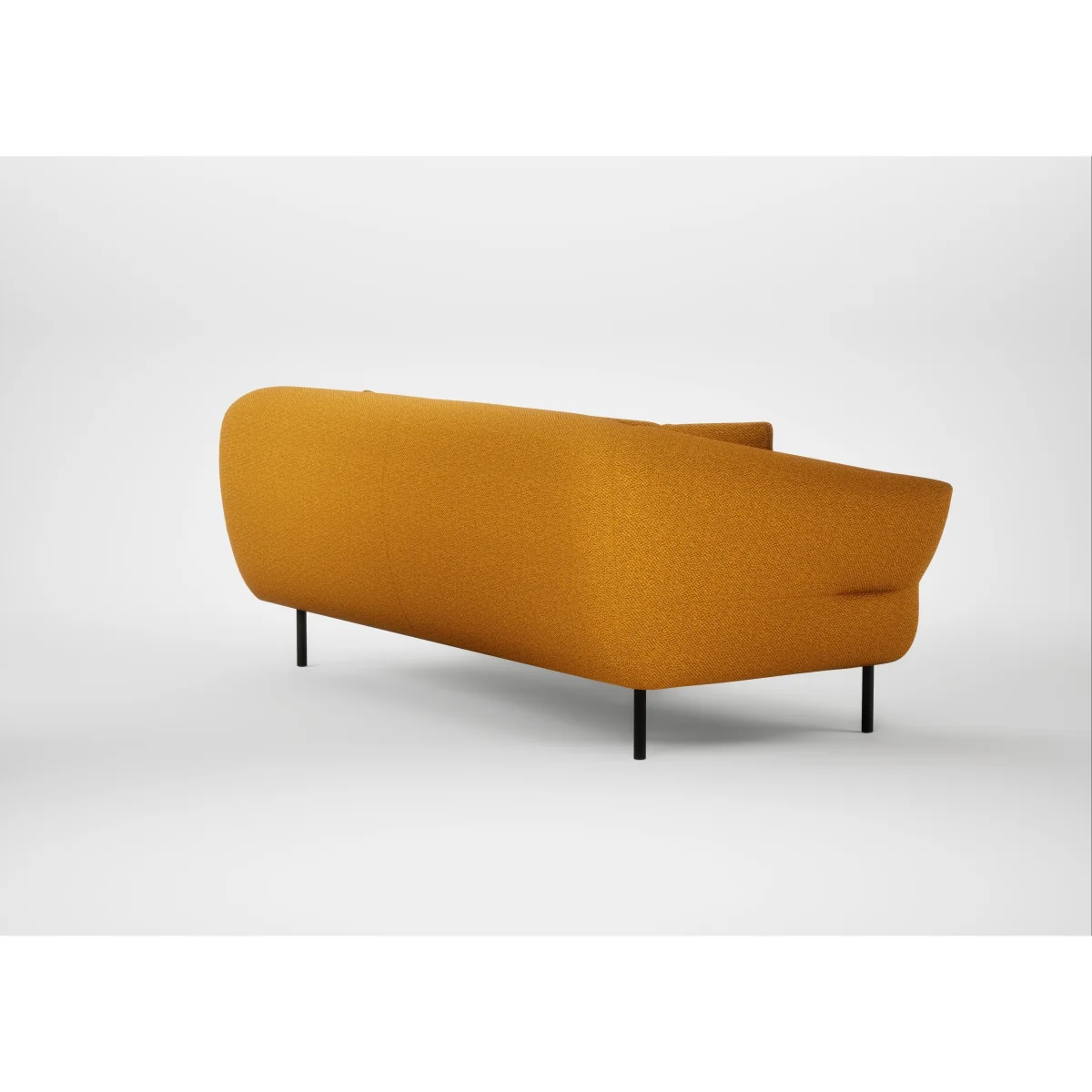 Heal's Alto 3 Seater Sofa Loop Twill Ochre Black Feet – image 21